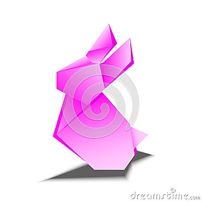 Origami rabbit animal vectors Vector Illustration