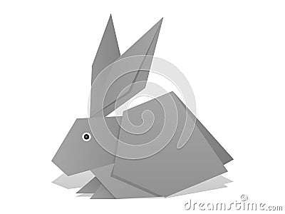 Origami rabbit Vector Illustration
