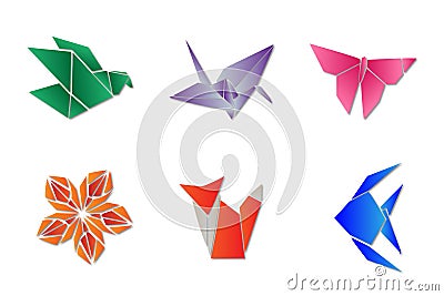 Origami set Stock Photo