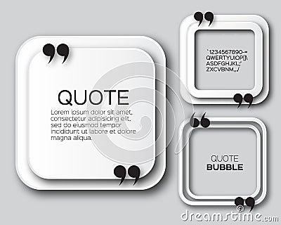 Origami Square Quote bubble Vector Illustration