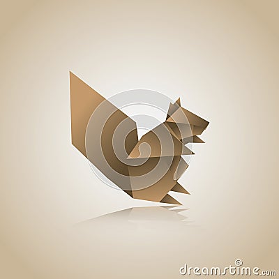 origami squirrel. Vector illustration decorative design Vector Illustration