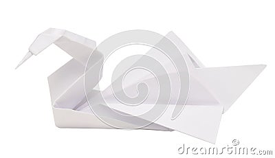 Origami swan Stock Photo