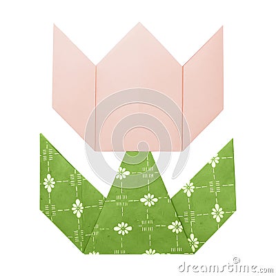Origami tulip paper Stock Photo