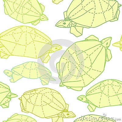 Origami turtles drawing illustration Cartoon Illustration