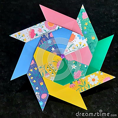 Origami windmill star