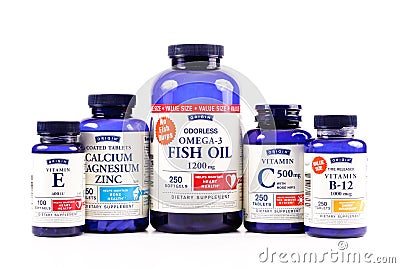 Origin Brand Vitamins Editorial Stock Photo