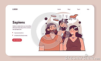 Origin of language theory. Speech evolved with the development Vector Illustration