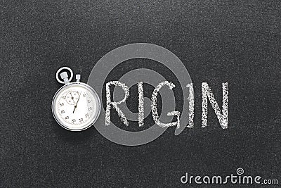 Origin word watch Stock Photo