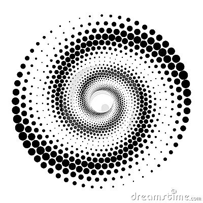 Halftone dots circle Vector Illustration