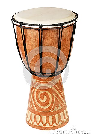 Original african djembe drum Stock Photo