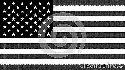 Original American flag. USA background. Artistic effect, funny US flag. Black and white old-fashioned paper patterns Stock Photo