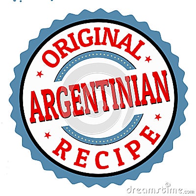 Original argentinian recipe sign or stamp Vector Illustration