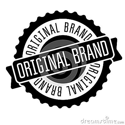 Original brand stamp on white Vector Illustration