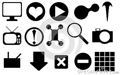 Original buttons and icons for the site, application or user interface Vector Illustration