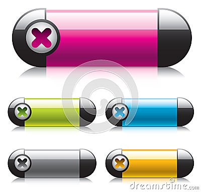 Original Buttons for Web Applications. Vector Illustration