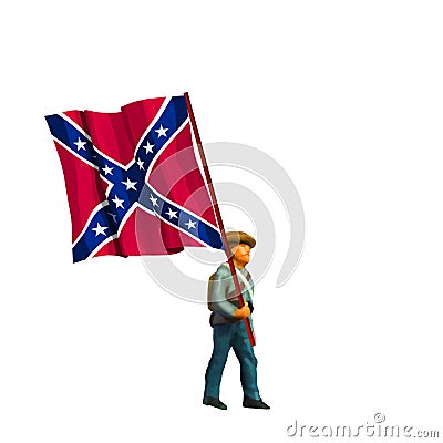 US Civil War. Original Confederate soldier illustration Cartoon Illustration