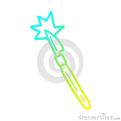 A creative cold gradient line drawing cartoon scalpel Vector Illustration