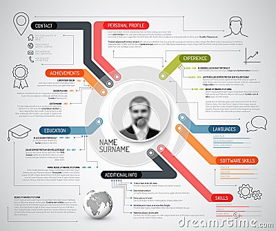 Original creative cv / resume template Vector Illustration