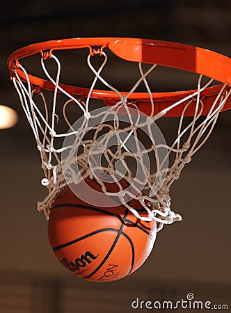 Original digital computer painting of a basketball hoop abstraction composition Editorial Stock Photo