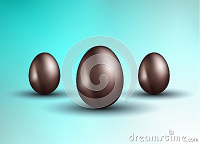 Original Easter design template with glossy 3D egg Vector Illustration