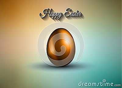 Original Easter design template with glossy 3D egg Vector Illustration