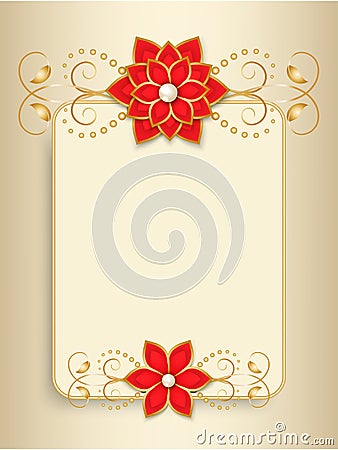 Original frame with flower decoration Vector Illustration