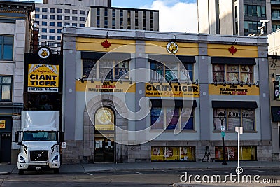 The Original Giant Tiger in Ottawa`s ByWard Market Editorial Stock Photo