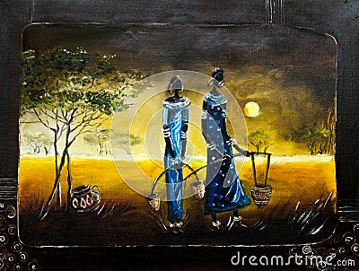 African theme painting Stock Photo