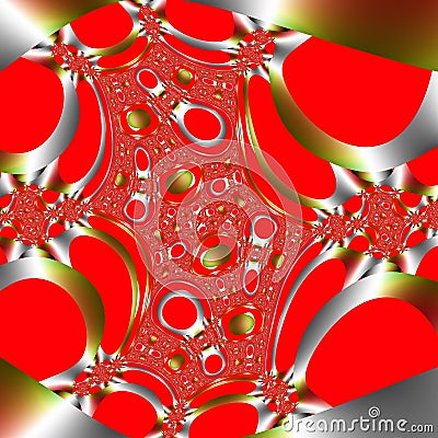 Original handmade artwork (not AI). A unique colourful detailed visualisation of a mathematical object called a fractal Stock Photo