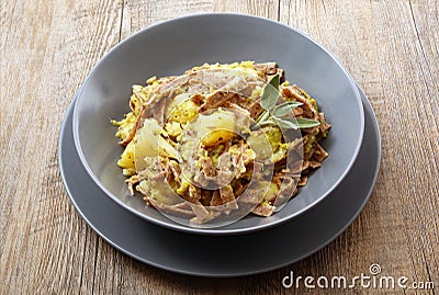 Italian pasta dish pizzoccheri Stock Photo