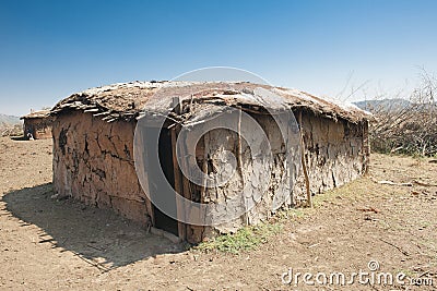 Masai hut Stock Photo