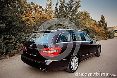 Original Mercedes E - class W212, avantgarde. Editorial Stock Photo