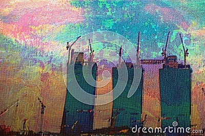 Original oil painting Stock Photo