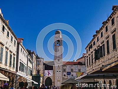 Clocktower , Dubrovnik , Croatia , Europe Editorial Stock Photo