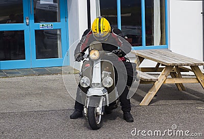 An original 1960`s vintage Lambretta Motor Scooter Editorial Stock Photo