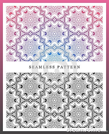 Original seamless pattern, high quality. Rhythmic pattern, based on symmetry Vector Illustration