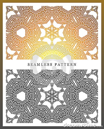 Original seamless pattern, high quality. Rhythmic pattern, based on symmetry Vector Illustration