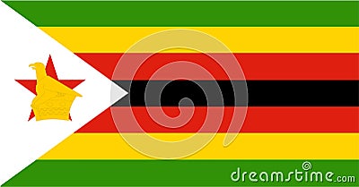 Zimbabwe flag . Vector Illustration