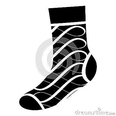 Original sock icon, simple style Vector Illustration