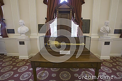 Original Speakers Chair from House of Burgesses Editorial Stock Photo