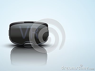 Original stereoscopic 3d VR headset Vector Illustration