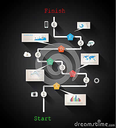 Original Style Infographic Template to display your data Vector Illustration