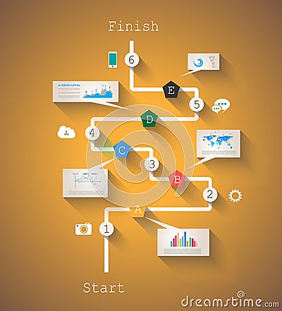 Original Style Infographic Template to display your data. Vector Illustration