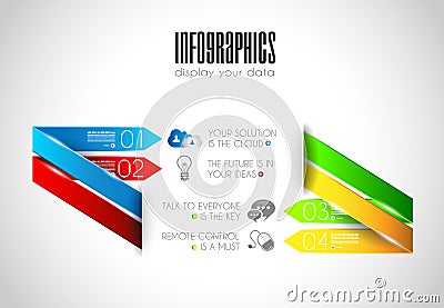 Original Style Infographics Templates to display data. Vector Illustration