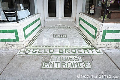 Green and White Tile Editorial Stock Photo