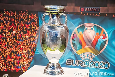 UEFA European Championship Trophy Editorial Stock Photo