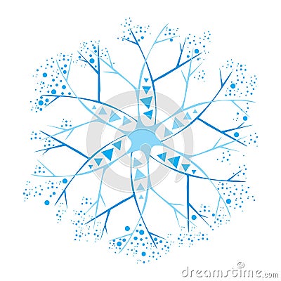 Original vector snowflake Vector Illustration
