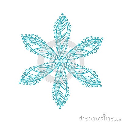 Original vector snowflake, lace Vector Illustration