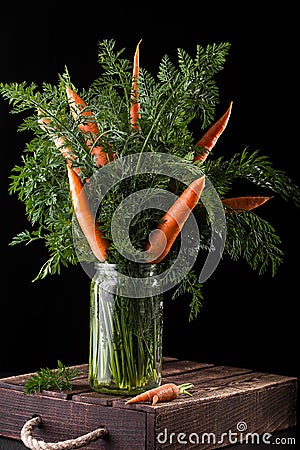 An original vegetable bouquet consisting of carrots Stock Photo