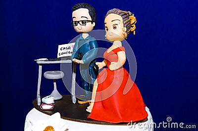 Original wedding cake Stock Photo